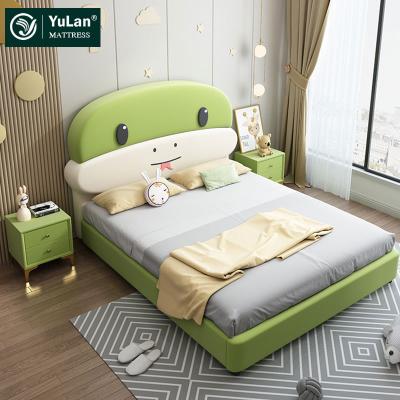 China Other Modern Cute Cartoon Snake Bed Queen Size Luxury Leather Solid Wooden Children Bed Set for sale