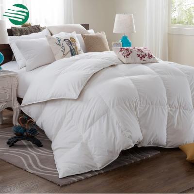 China Home Luxurious Goose Down Comforter Queen All Seasons Solid White Duvet Insert for sale