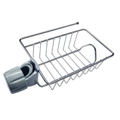 China Viable Promotional Multifunctional Sponge Rack Durable Dry Towel Organizer Kitchen Stainless Steel Draining Rack for sale