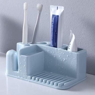 China Durable Plastic Toothbrush Holder Viable Multifunctional Bathroom Toothbrush Organizer for sale