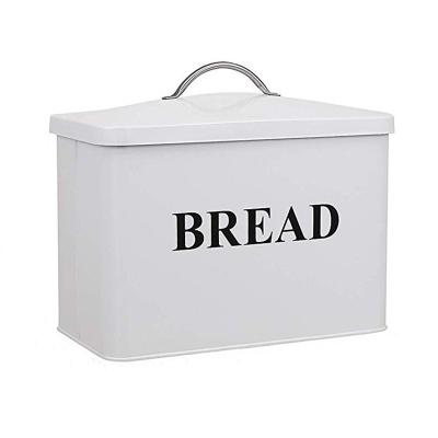 China Freshness Keeping Kitchen Countertop Bread Keeper Tins Large Capacity Bread Bin Metal Bread Toast Toast Box With Lid for sale