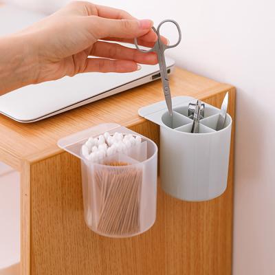 China 4 Grids Pencil Pen Holder Plastic Office Stationary Multifunctional Desktop Hanging Organizer for sale