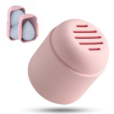 China Makeup Sponge Stand Cosmetic Case Makeup Sponge Stand Silicone Beauty Sponge Blender Holder For Travel for sale