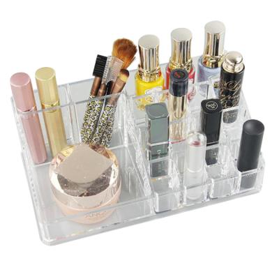 China Portable Viable Hot Sale Make Up Square Shape Multiple Durable Clear Space Organizer Display Box Cosmetic Jewelry Storage Box for sale