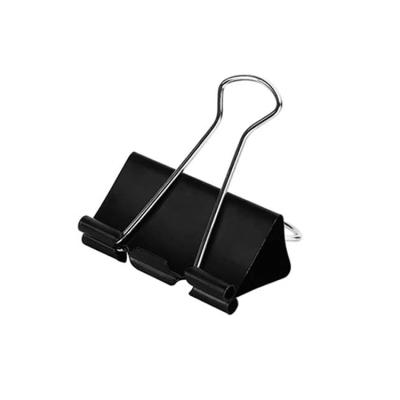 China 24pcs 32mm Metal Binder Clips Black Handle Clamps Office School Paper Document Clips for sale