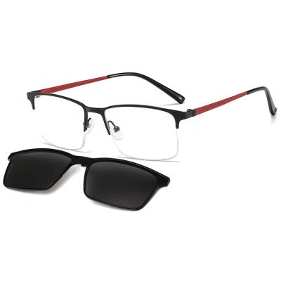 China Clip On Clip On Polarized Glass Sunglasses High Quality With Optical Frame Glass Sunglasses for sale