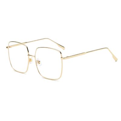 China Fashionable Oversized Metal Optical Frame Rectangle Outdoor Optical Sight Anti Harmful Blue Light for sale