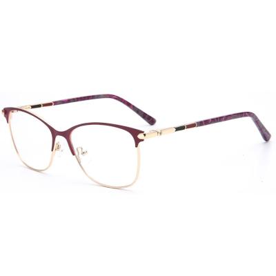 China Newest Fashionable Design Optical Frame Metal Fulrime Frame Spring Hinge Eyewear For Women J0012 for sale