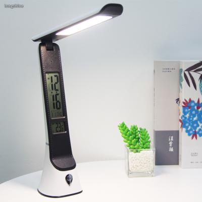 China Calendar With Clock Calendar Study LED Desk Lamp Modern Wireless Table Light For Student for sale