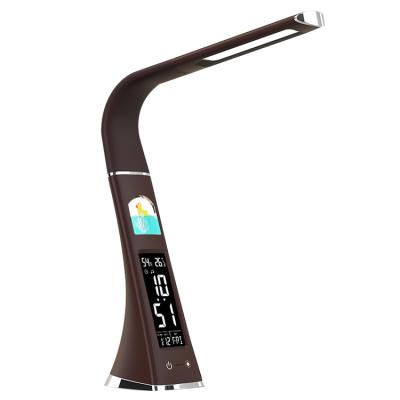 China Factory Modern Eye Protection Side Lighting Bedside Reading Lamp With Time Clock Night Light for sale