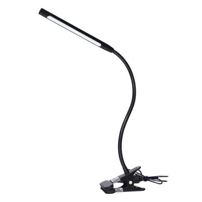 China Modern Clip Led Desk Lamp With USB Port Portable Led Bedside Reading Lamp Led Gooseneck Clamp Light for sale