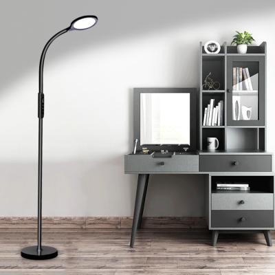 China Silicon Gooseneck Simple European Design Flexible Lighting Angle Standing LED Vertical Floor Lamps For Hotel for sale