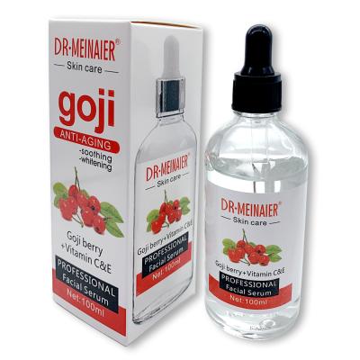 China Bleaching Whitening Serum Natural 100ml Goji Berry Berry Face Essence Anti Aging Vitamin C &E Whitening Skin Care for sale