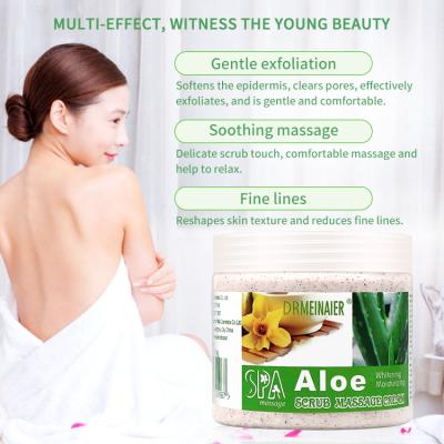 China Private Label Exfoliator Whitening Aloe Vera Face Body Scrub Moisturizing Exfoliating Cream Massage for sale