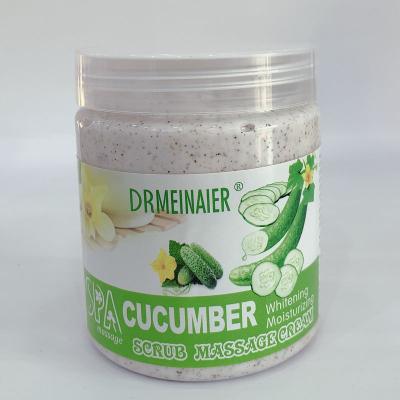 China Natural Exfoliator Cucumber Exfoliator Body And Facial Whitening Scrub Cream Exfoliator Massage Skin Cleansing Private Label for sale