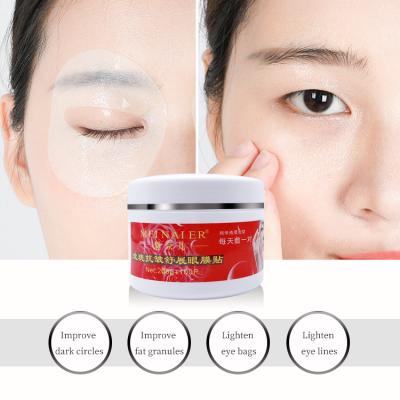 China Anti Puffiness Private Label Rose Wrinkle Collagen High Quality Eye Mask Remove Anti - Eye Bags And Dark Circles for sale