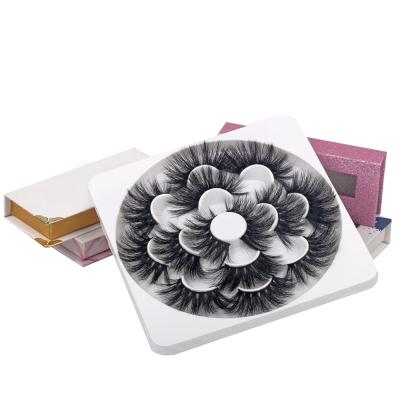 China Free Sample Natural Soft Highlights Mink Eyelashes 100% 25mm 5d Mink Eyelashes Whole Sale 3d Mink Eyelashes for sale