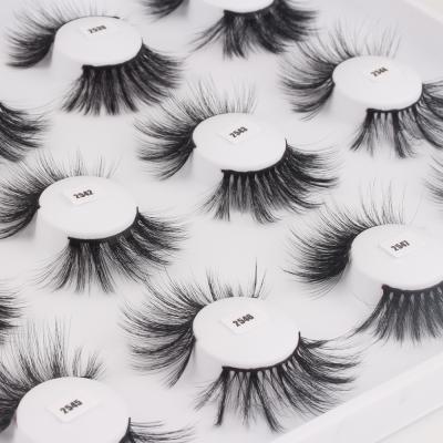 China 2021 Popular Natural Soft Faux Mink Synthetic Faux Mink Eyelashes 25Mm Styles Faux Mink Eyelashes Full Strip Lashes for sale