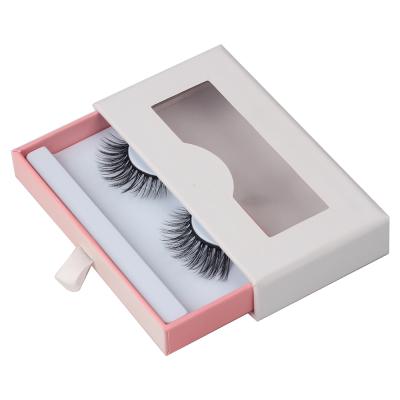 China OEM Natural Soft Premium Synthetic Eyelash Strips With Wick Box Package for sale