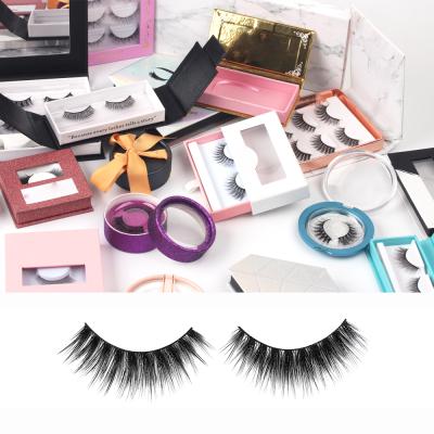 China Natural soft lashes 3d in eyelash packaging box by mink eyelash sellers for sale