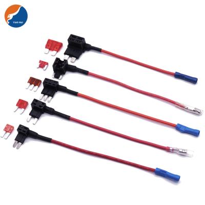 China Automotive UL1015 16AWG Red Wire Low Profile Add Circuit Standard Mini Micro Micro 2 Micro 3 Blade Fuse Auto Automotive Tap On The Back for sale