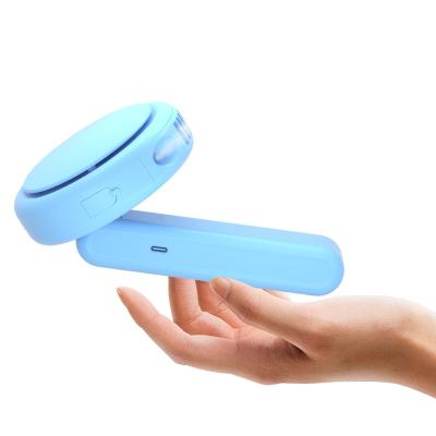 China Rechargeable Handheld Water Mist Fan Mist Fan Mini Leafless Humidifier Bladeless Foldable Fan with Water Tank for Office Outdoor Dorm for sale