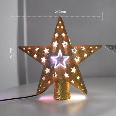 China hot sale New-designed on Amazon 3D Tree Topper Glitter Led Lighting Tree Spotlight for Christmas decoration light for sale