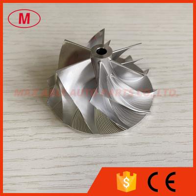 China RHF5 47.00/60.50mm 6+6 blades high performance Turbo milling/aluminum 2618/billet compressor wheel for VF54 upgrade à venda