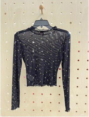 China Lurex Mesh TOP With Heat Seal Foil Stars for sale