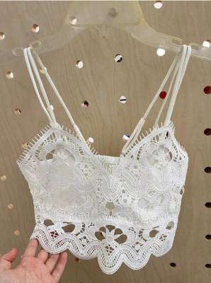 China Exquisite White Chemical Lace Bralette TOP for sale