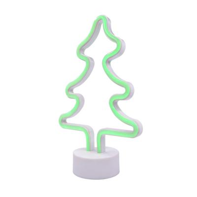 China INDOOR Christmas Table Holiday Decorated Tree Base Shaped Lamp Desk 2835 Smd Led Indoor Neon Light Removable For Kid Indoor Room for sale