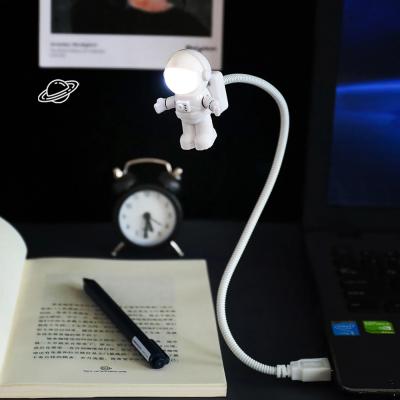 China Modern Spaceman Astronaut Eye Protection Adjustable Laptop PC Notebook Reading Flexible USB LED Night Light for sale