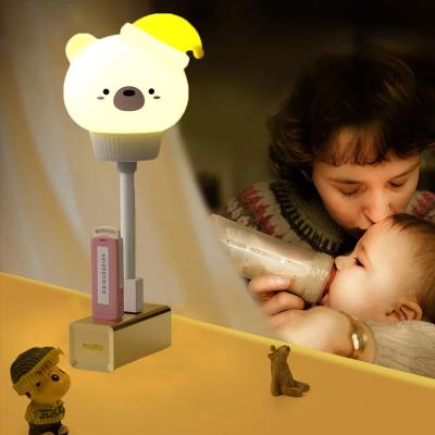 China Remote Control Night Light Modern USB Kids LED Cartoon Night Lamp Cute Bear for Baby Kid Bedroom Decor Bedside Lamp Christmas Gift for sale