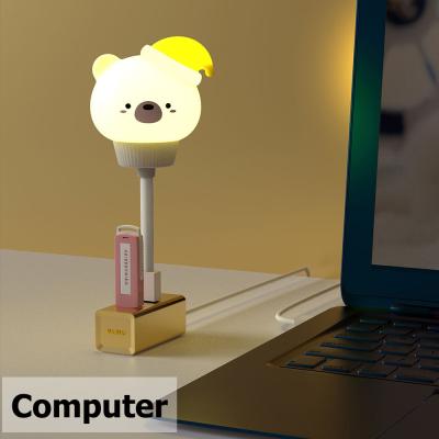 China Modern Cute LED Kids Night Light Bear Rabbit USB Night LampRemote Control for Kids Christmas Gift Baby Bedroom Bedside Decor Lamp for sale