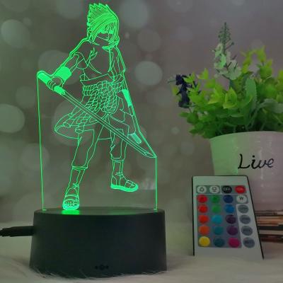 China Creative Modern DIY Custom Photo 3D Illusion Anime Lamparas Kids Room Desk Table Base USB LED Christmas Lamp Acrylic Night Light for sale