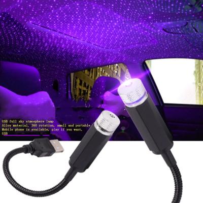 China Eco-friendly Car USB Led Car Interior Decorative Star Roof Accessories Lamp Projector Sky Ceiling Star Top Light for sale