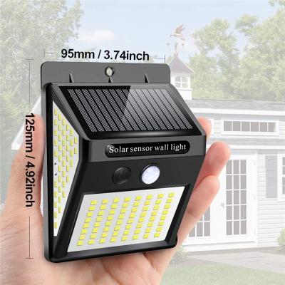 China Garden 144 Led IP65 PIR Wireless Motion Sensor Wall Lamp Waterproof Outdoor Solar Led Garden Light for sale