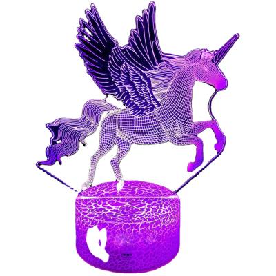 China Modern Multicolor Instituto Sensor Unicorn Silicone Night Light Kids Led Rechargeable Lamp Night Light for sale