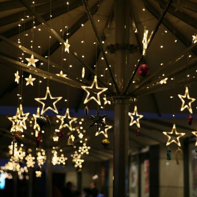 China Modern Twinkle LED Moon Star Lamp String Window Curtain Light for Wedding Party Christmas Decoration for sale