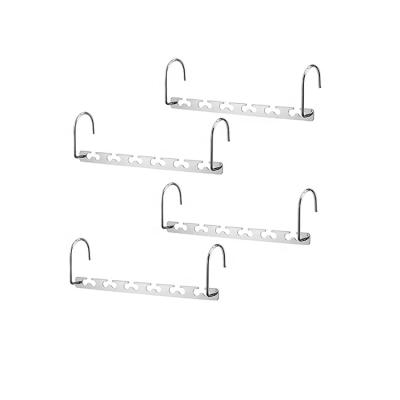 China Metal Clothes Hanger 6 Metal Hanger Space Saver Flat Pack Metal Organizer Rack Cabinet Hanger for sale