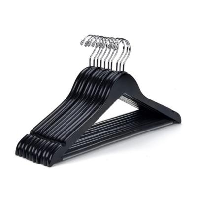 China China Wholesale Custom Cheap Anti Slip Luxury Black Wood Suit Hanger Clip for sale