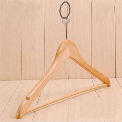 China 2021 modern hot sale hotel wooden anti-theft hanger for sale