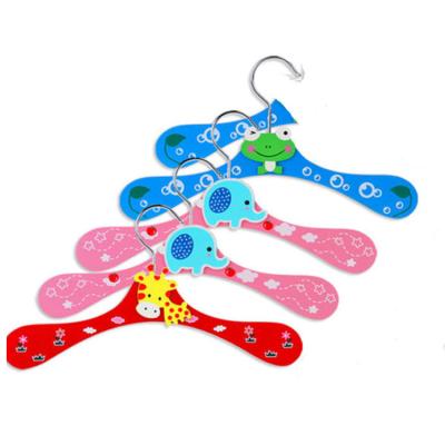 China Wholesale Custom Cute Wooden Children Baby Kids Coat Hangers Eco-friendly Material for sale