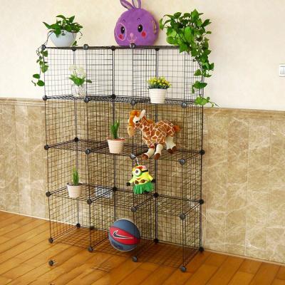 China Sustainable Flexible Wire Grid Wire Cube Modular Shelving Storage for sale