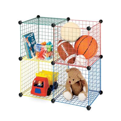 China Double Tiers Customizable Color Kids Storage Rack Eco - Friendly Sustainable For Living Room for sale