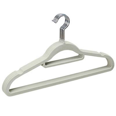 China Space Saving Non Slip Eco - Friendly Material Wholesale Velvet Flocked Slim Hangers for sale