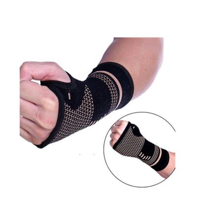 China 3000-4000 ppm/ml Wrist Brace Sleeve For Men And Women Carpal Tunnel RSI Tendonitis Arthritis Wrist Sprains Support Copper Wrist Sleeve Gloves for sale