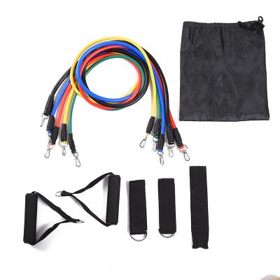 China YXL30013 High Elasticity Hot Sale Workout Gym Fitness Training Exercise 11 PCs Tube Rope Resistance Band Set for sale