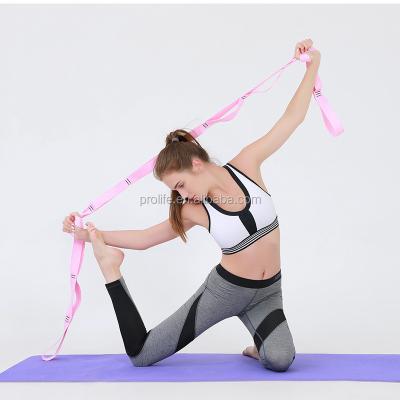 China Natural Private Label 12 Loops Yoga Training Pilates Strap Home Office 100% Latex Elastic Band Using Workout Stretch Strap Resistance Bands Pull Up Strap belt for sale