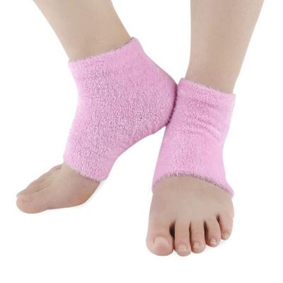 China Exfoliating Foot Skin Care Moisturizing Gel Heel Socks For Dry Hard Cracked Skin Clip SPA Gel Booties Whiten Socks for sale